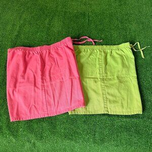 Links Edition MidRise Green Neon Casual Bermuda Shorts Golf Pants Size 10
